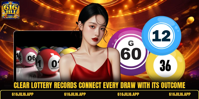 Clear lottery records connect every draw with its outcome