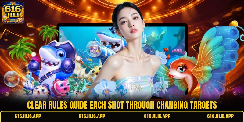 Clear rules guide each shot through changing targets