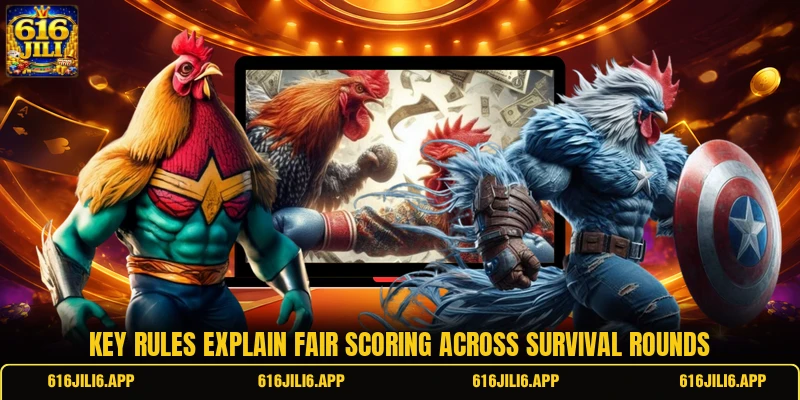 Key rules explain fair scoring across survival rounds Key rules explain fair scoring across survival rounds