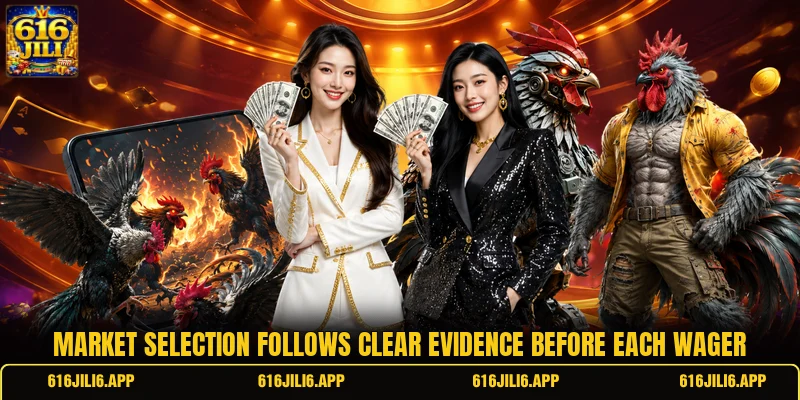 Market selection follows clear evidence before each wager