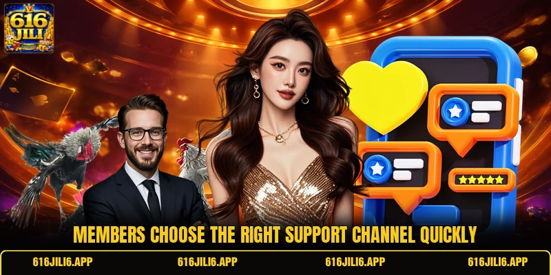 Members choose the right support channel quickly