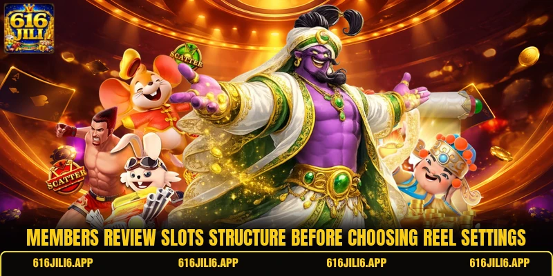 Members review slots structure before choosing reel settings