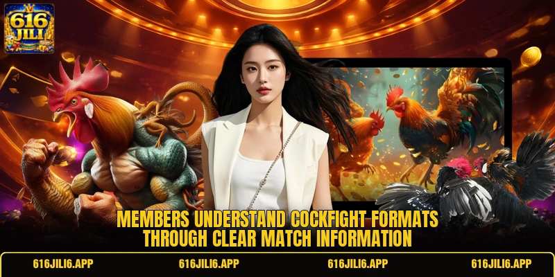Members understand cockfight formats through clear match information