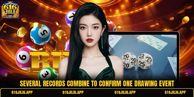 Several records combine to confirm one drawing event