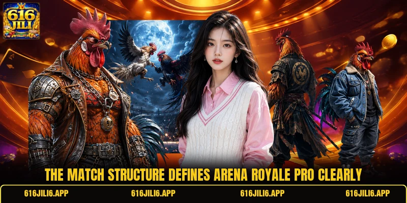 The match structure defines arena royale pro clearly